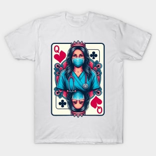 Doctor Playing Card Queen of Hearts T-Shirt